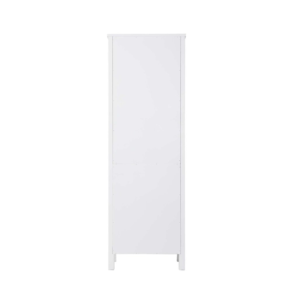 24 Inch Open Shelving Bath Storage Cabinet in White. Picture 6