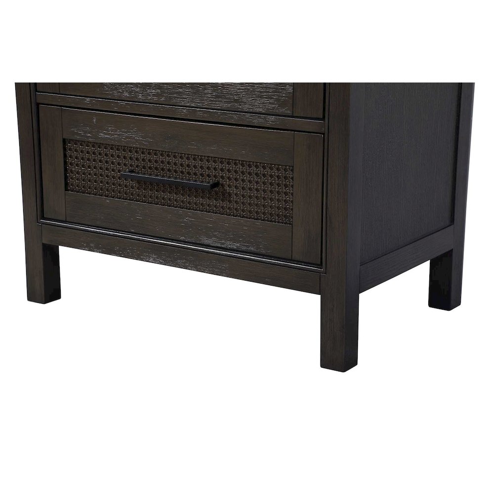 28 Inch Open Shelving Bath Storage Cabinet in Chocolate Oak. Picture 5