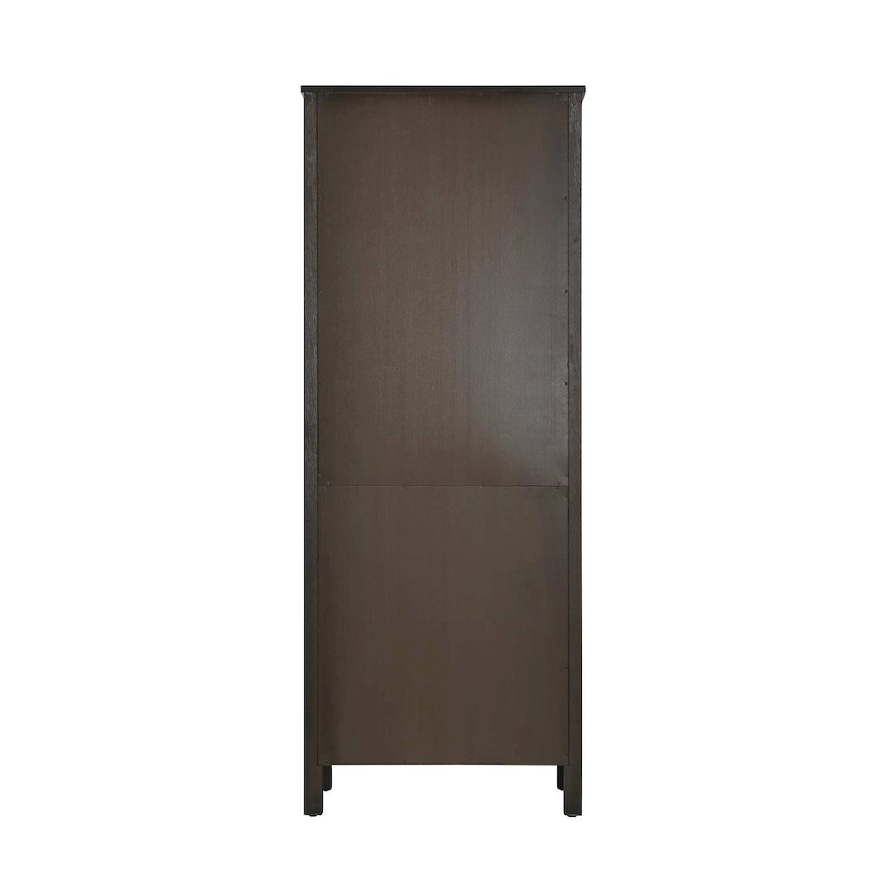28 Inch Open Shelving Bath Storage Cabinet in Chocolate Oak. Picture 6