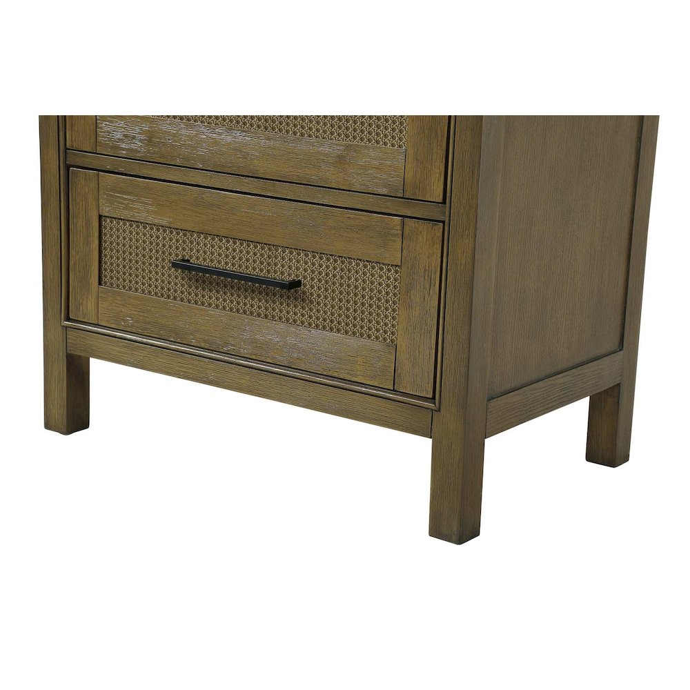 28 Inch Open Shelving Bath Storage Cabinet in Hazel Oak. Picture 5