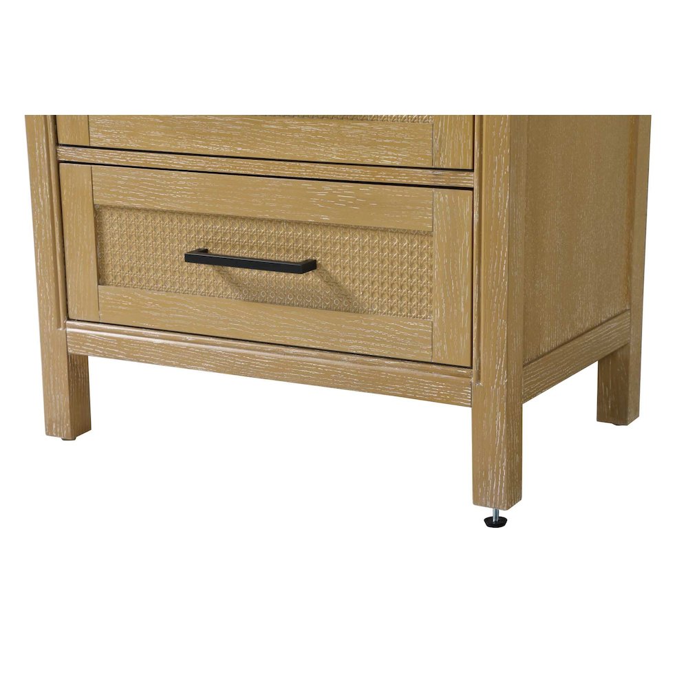 28 Inch Open Shelving Bath Storage Cabinet in Linen Oak. Picture 5