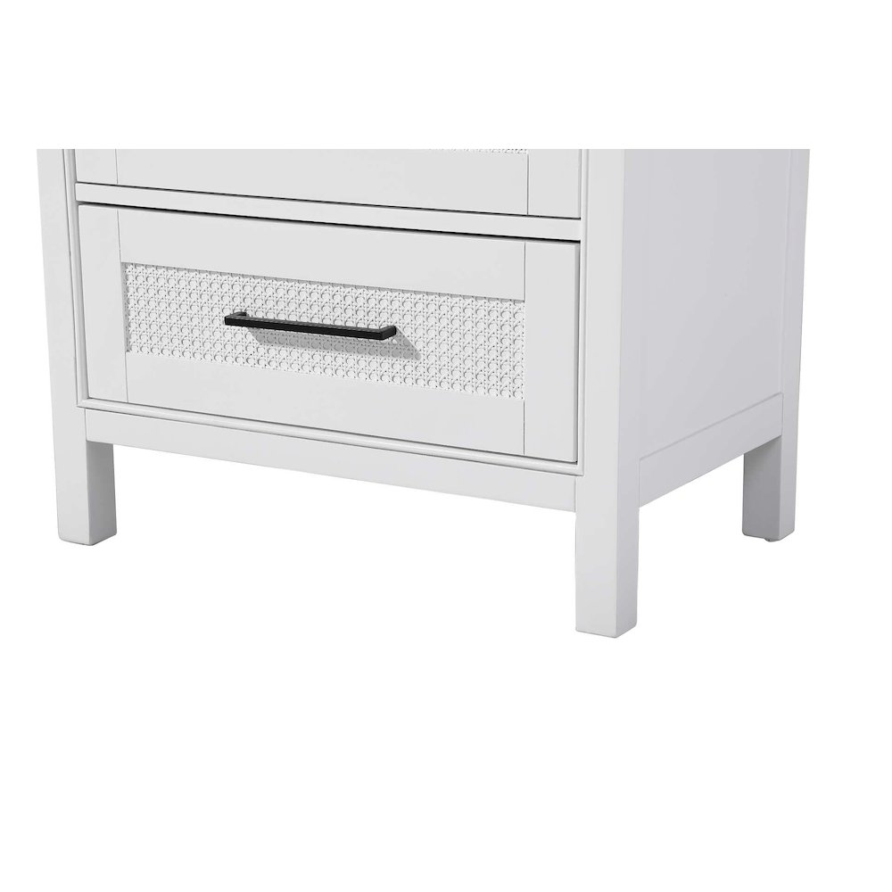 28 Inch Open Shelving Bath Storage Cabinet in White. Picture 5
