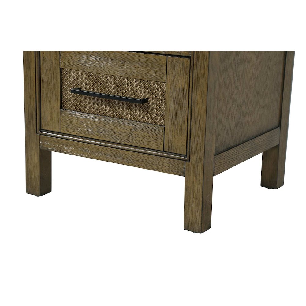 20 Inch Bath Storage Glass Cabinet in Hazel Oak. Picture 6