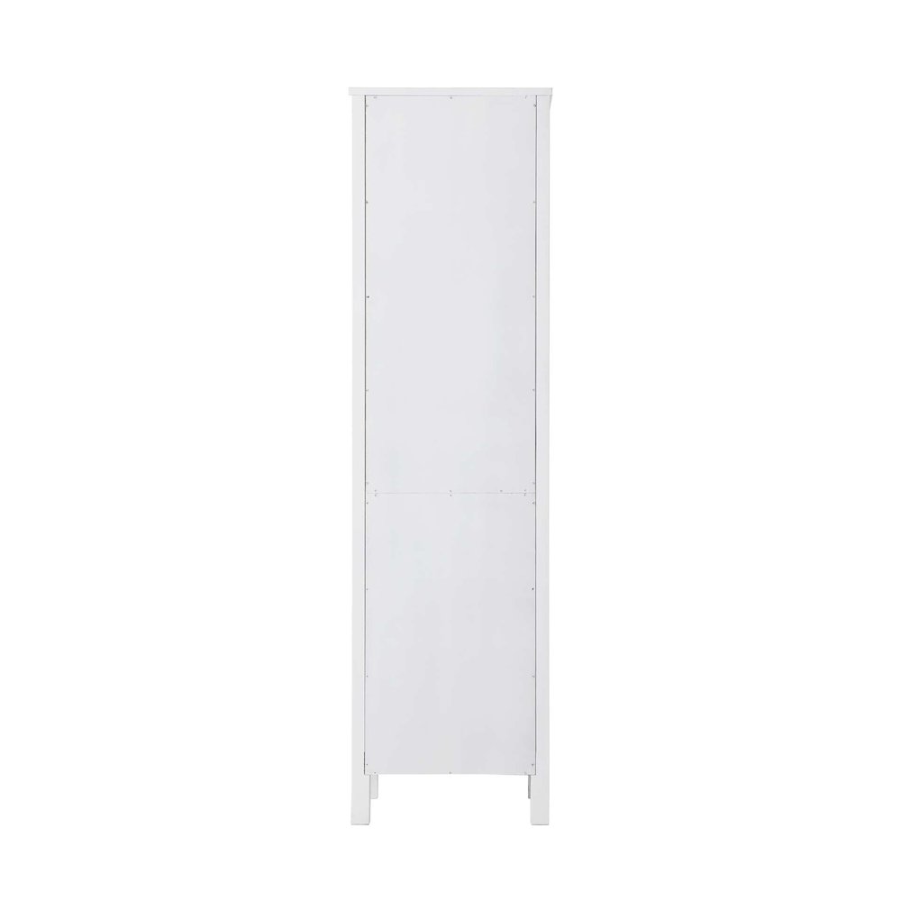 20 Inch Bath Storage Glass Cabinet in White. Picture 7