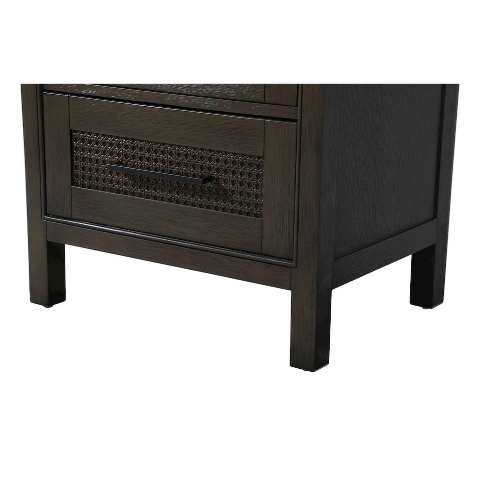 24 Inch Bath Storage Glass Cabinet in Chocolate Oak. Picture 6