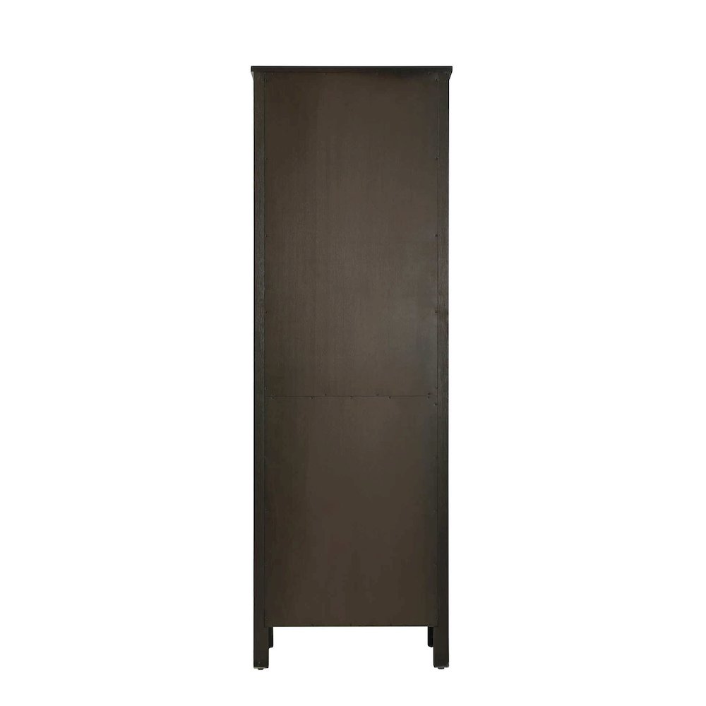 24 Inch Bath Storage Glass Cabinet in Chocolate Oak. Picture 7
