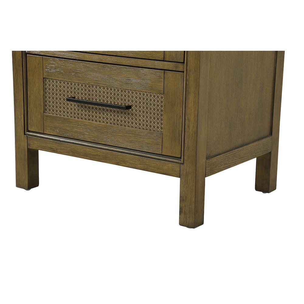 24 Inch Bath Storage Glass Cabinet in Hazel Oak. Picture 6
