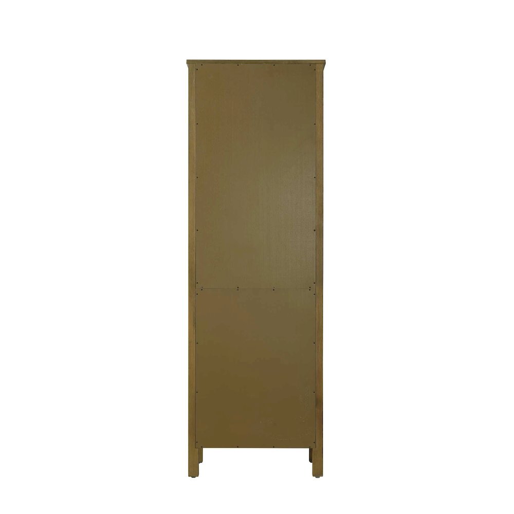 24 Inch Bath Storage Glass Cabinet in Hazel Oak. Picture 7