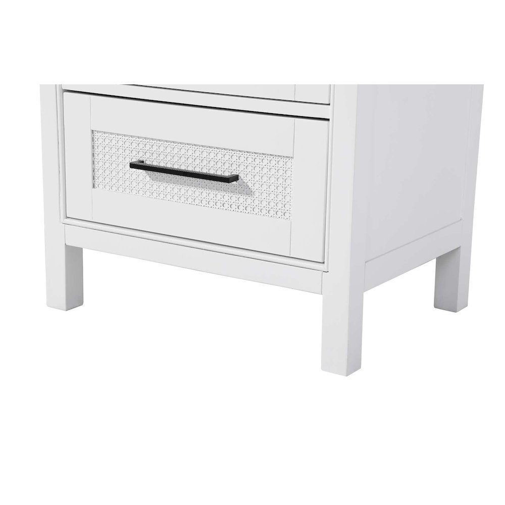 24 Inch Bath Storage Glass Cabinet in White. Picture 6