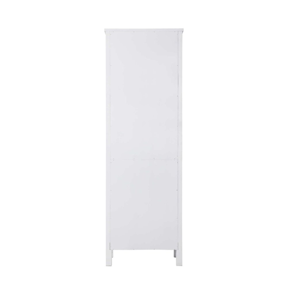 24 Inch Bath Storage Glass Cabinet in White. Picture 7