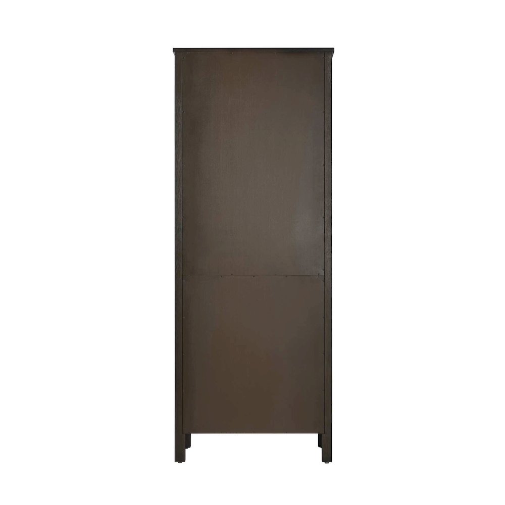 28 Inch Bath Storage Glass Cabinet in Chocolate Oak. Picture 7