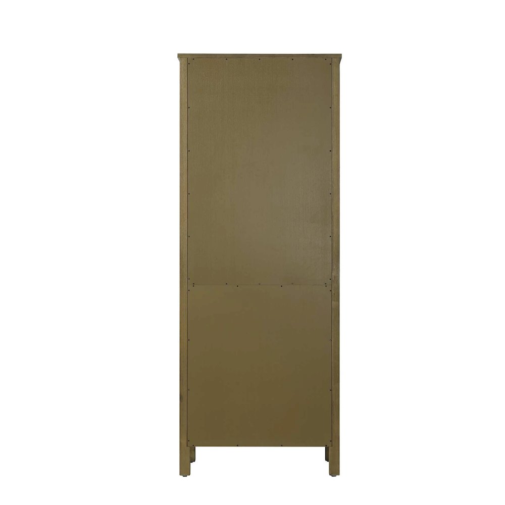 28 Inch Bath Storage Glass Cabinet in Hazel Oak. Picture 7