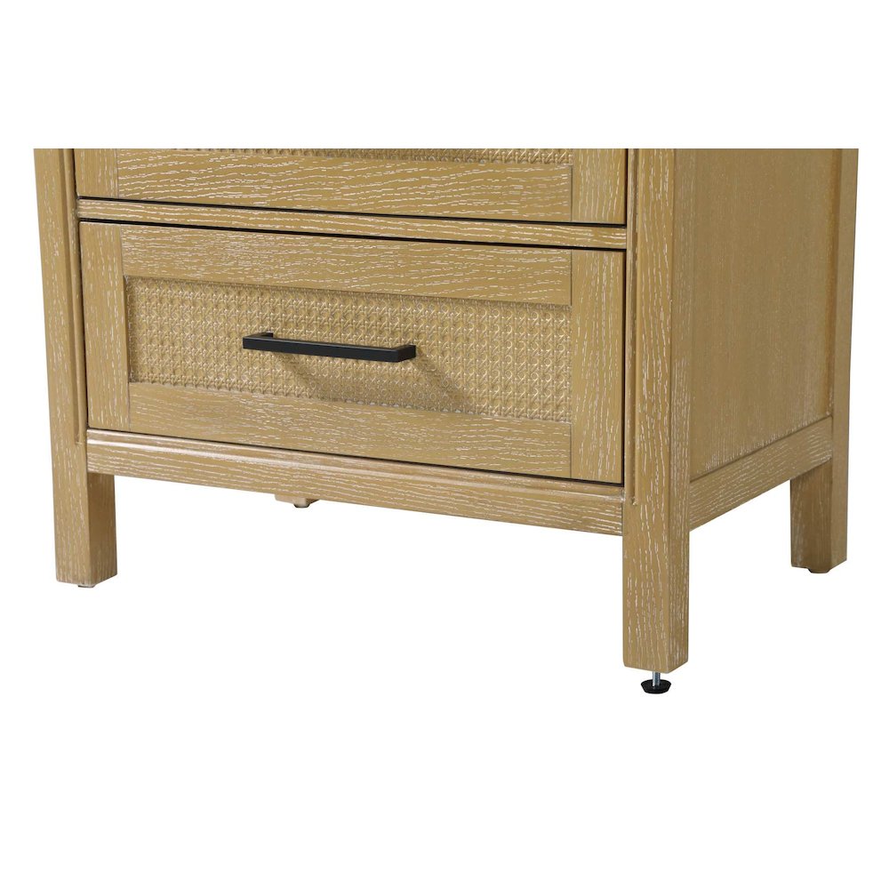 28 Inch Bath Storage Glass Cabinet in Linen Oak. Picture 6