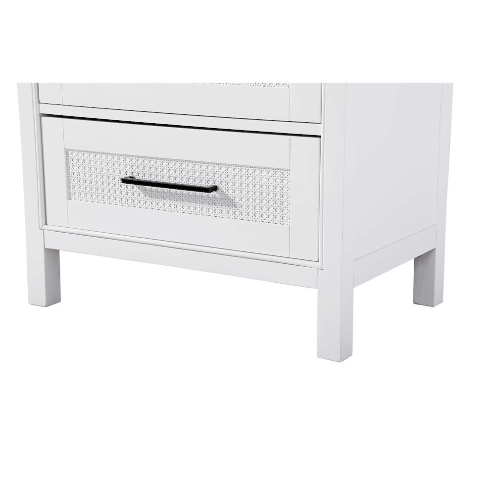 28 Inch Bath Storage Glass Cabinet in White. Picture 6