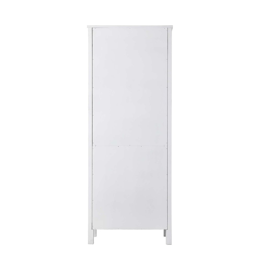 28 Inch Bath Storage Glass Cabinet in White. Picture 7