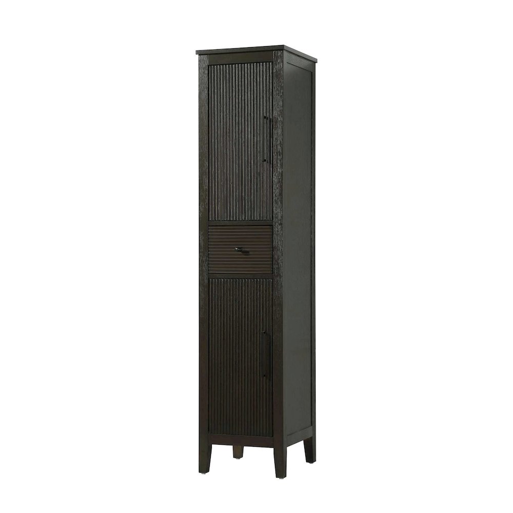 16 Inch Bath Storage Cabinet in Chocolate Oak. Picture 1