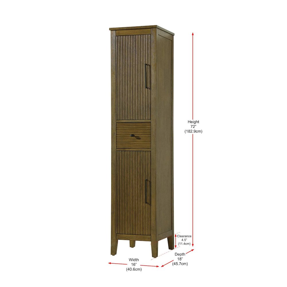 16 Inch Bath Storage Cabinet in Hazel Oak. Picture 8