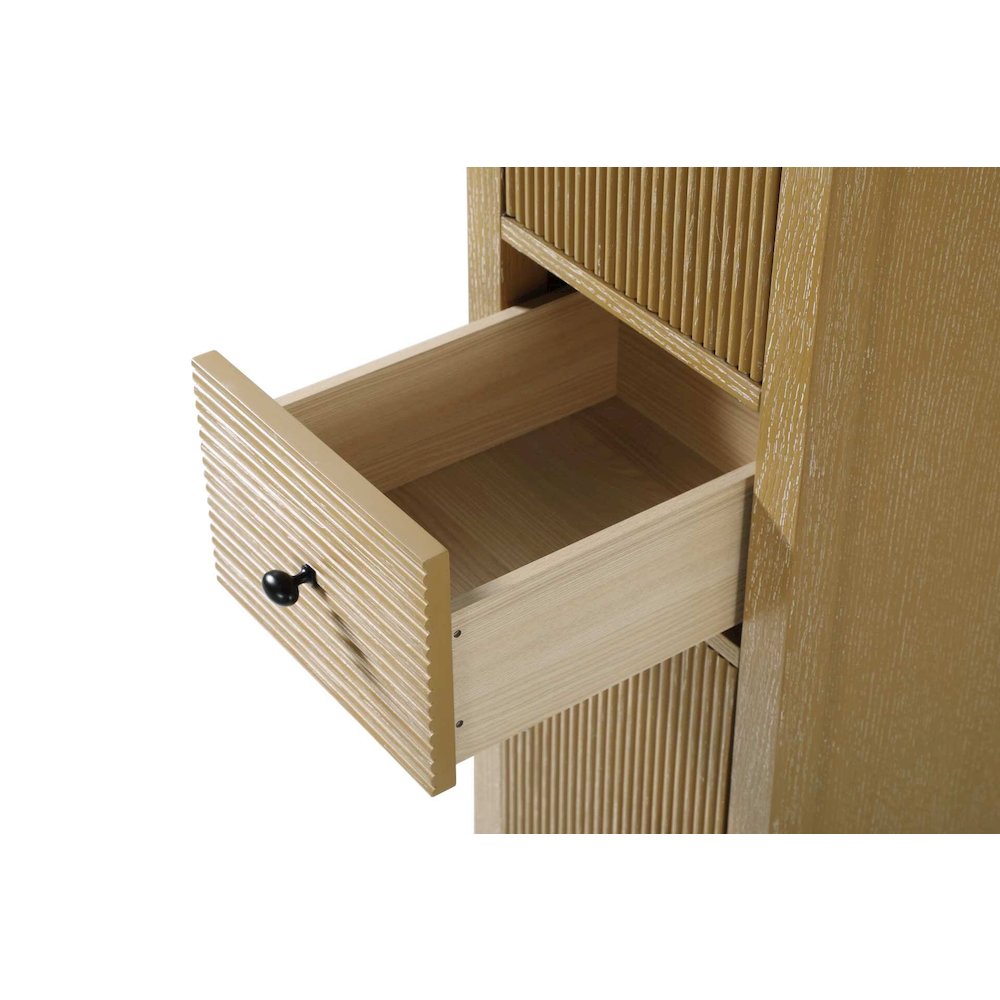 16 Inch Bath Storage Cabinet in Linen Oak. Picture 4
