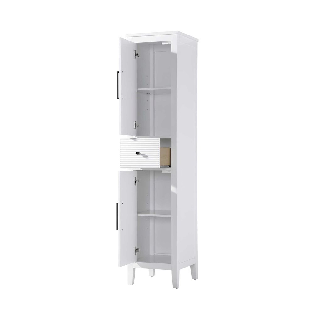 16 Inch Bath Storage Cabinet in White. Picture 2