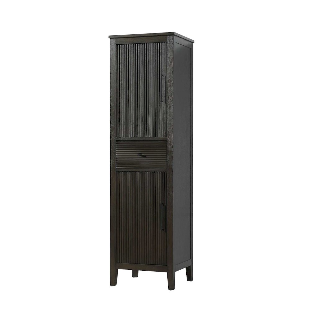 20 Inch Bath Storage Cabinet in Chocolate Oak. Picture 1