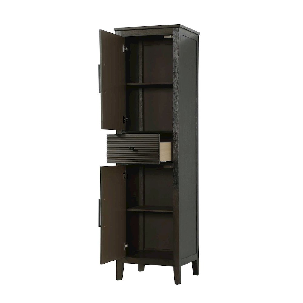 20 Inch Bath Storage Cabinet in Chocolate Oak. Picture 2