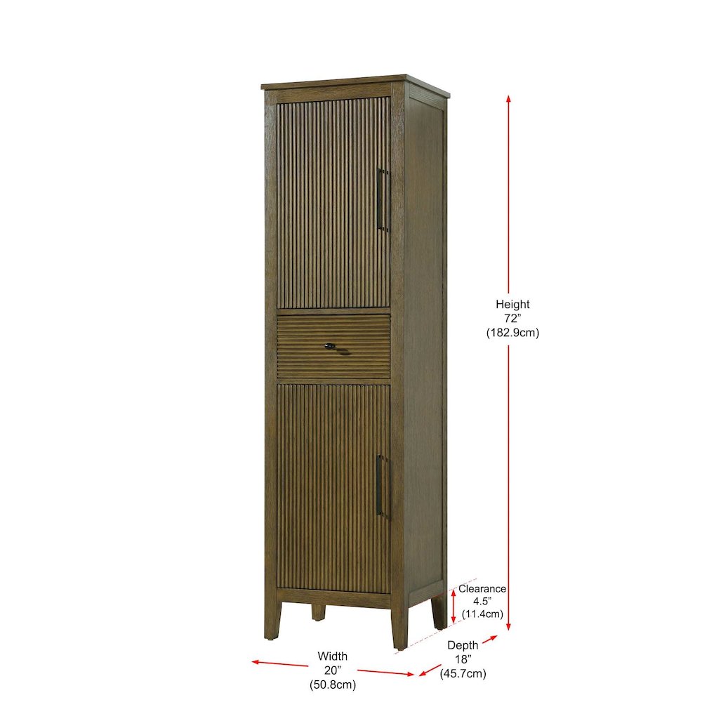 20 Inch Bath Storage Cabinet in Hazel Oak. Picture 8
