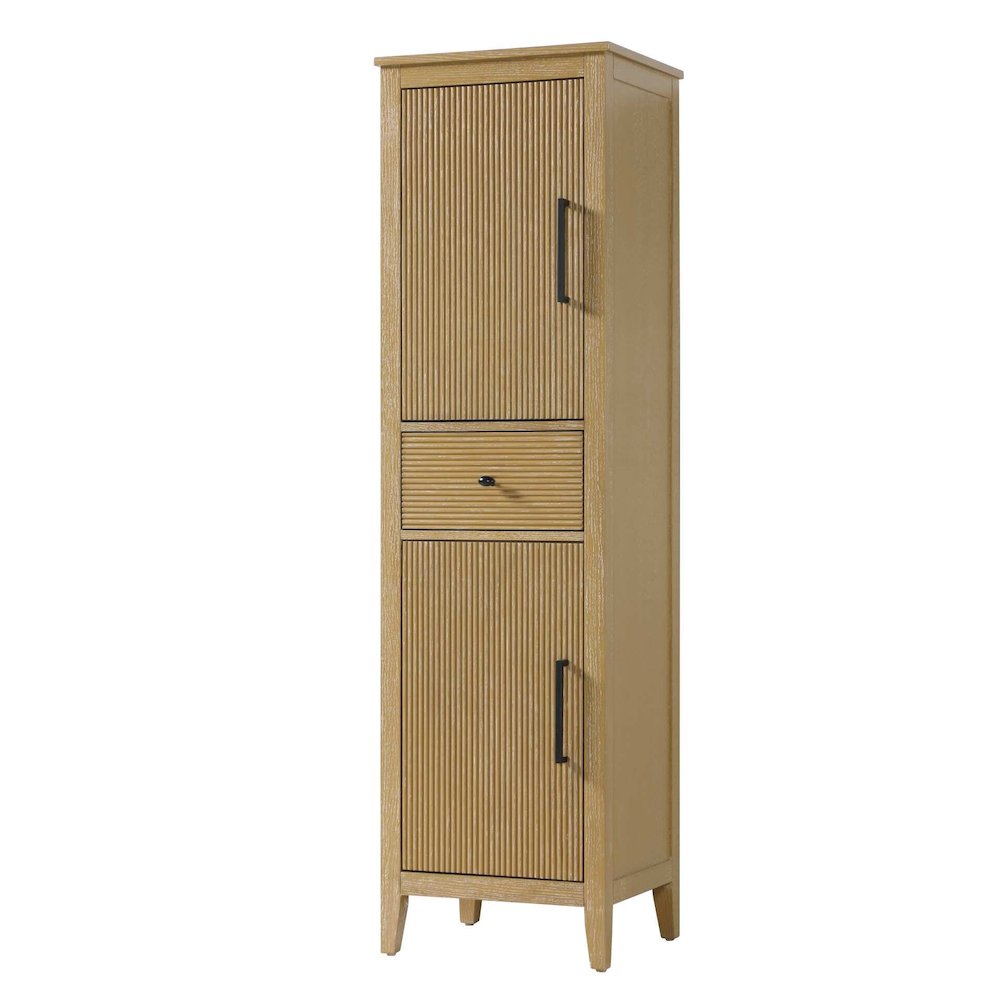 20 Inch Bath Storage Cabinet in Linen Oak. Picture 1