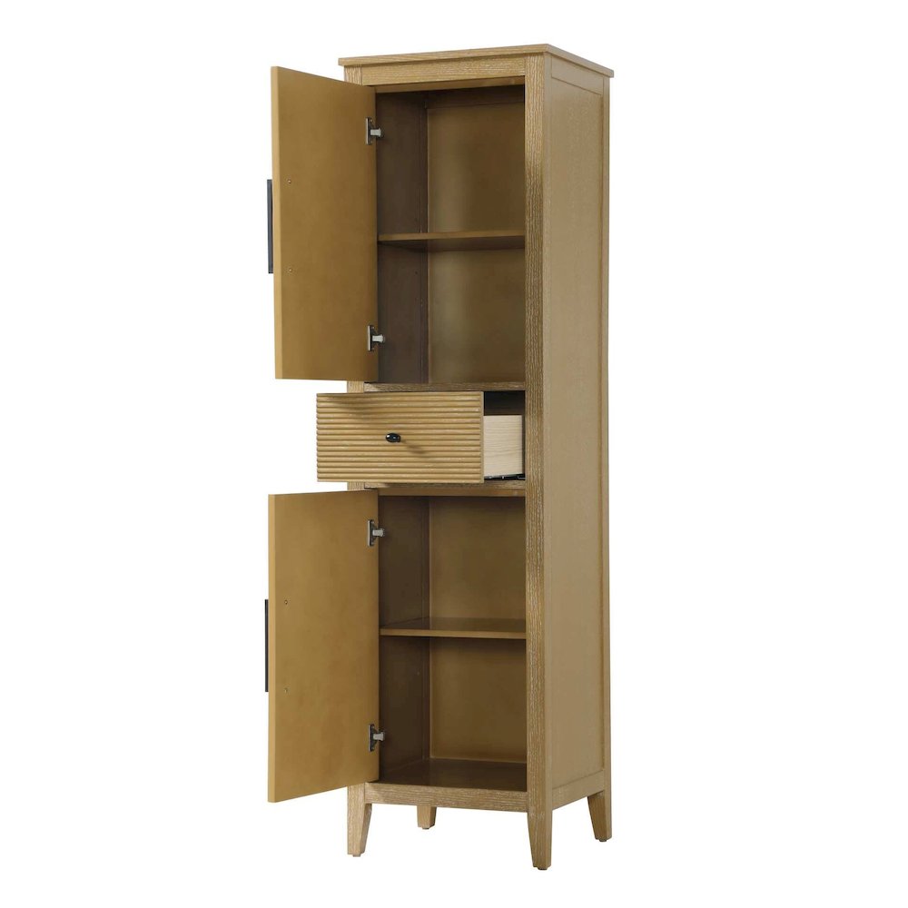20 Inch Bath Storage Cabinet in Linen Oak. Picture 2
