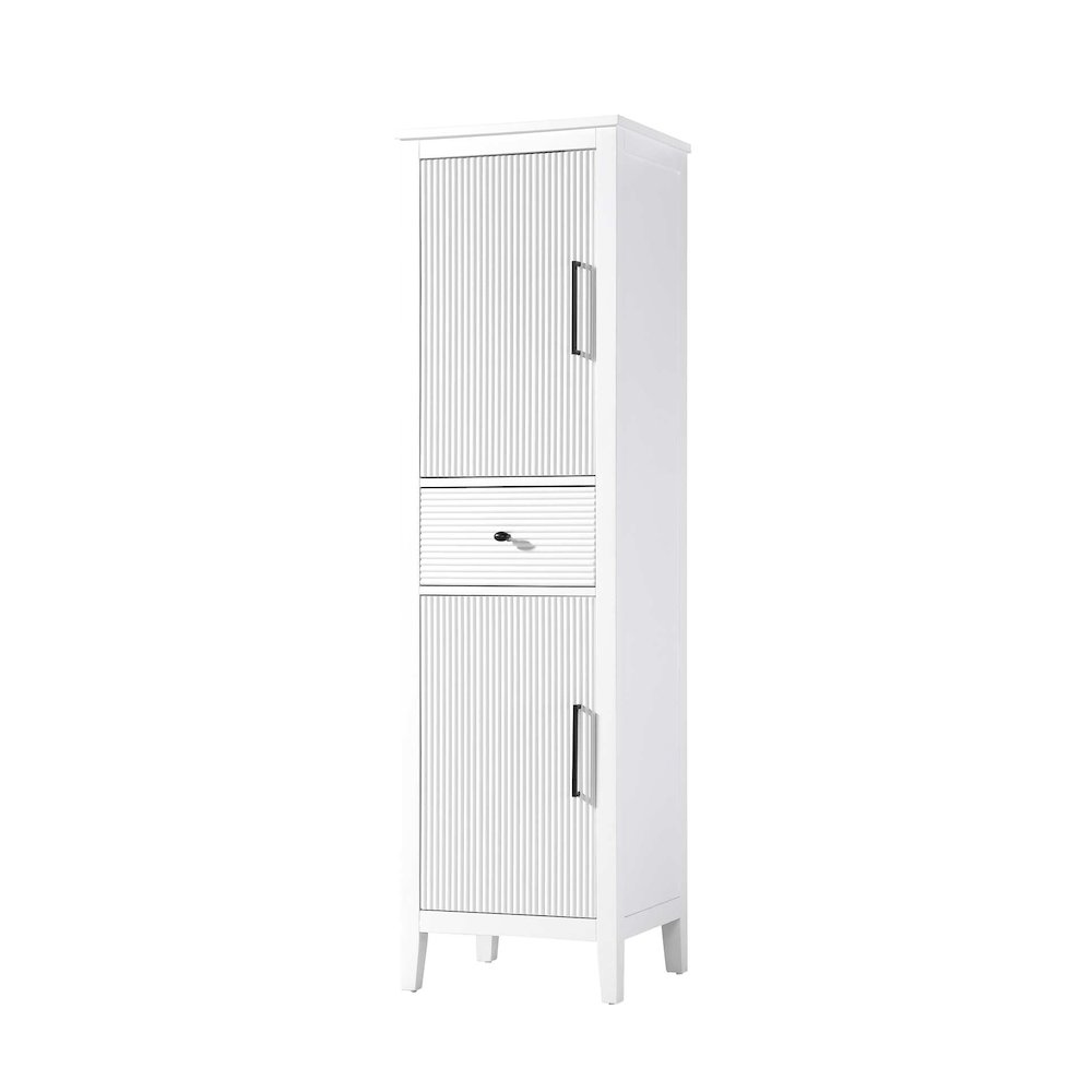 20 Inch Bath Storage Cabinet in White. Picture 1