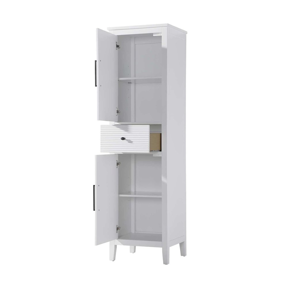 20 Inch Bath Storage Cabinet in White. Picture 2
