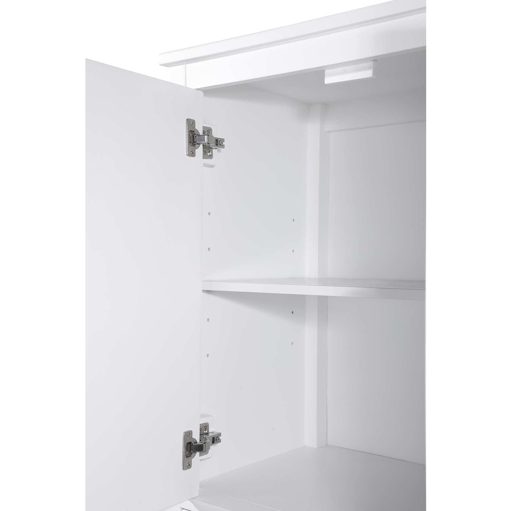 20 Inch Bath Storage Cabinet in White. Picture 3