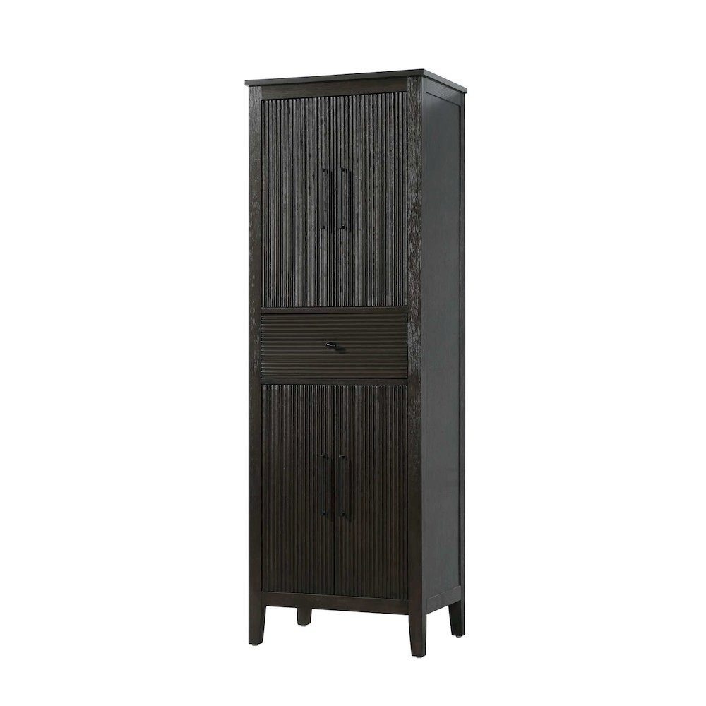 24 Inch Bath Storage Cabinet in Chocolate Oak. Picture 1