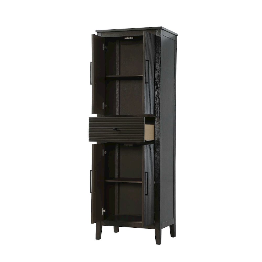 24 Inch Bath Storage Cabinet in Chocolate Oak. Picture 2