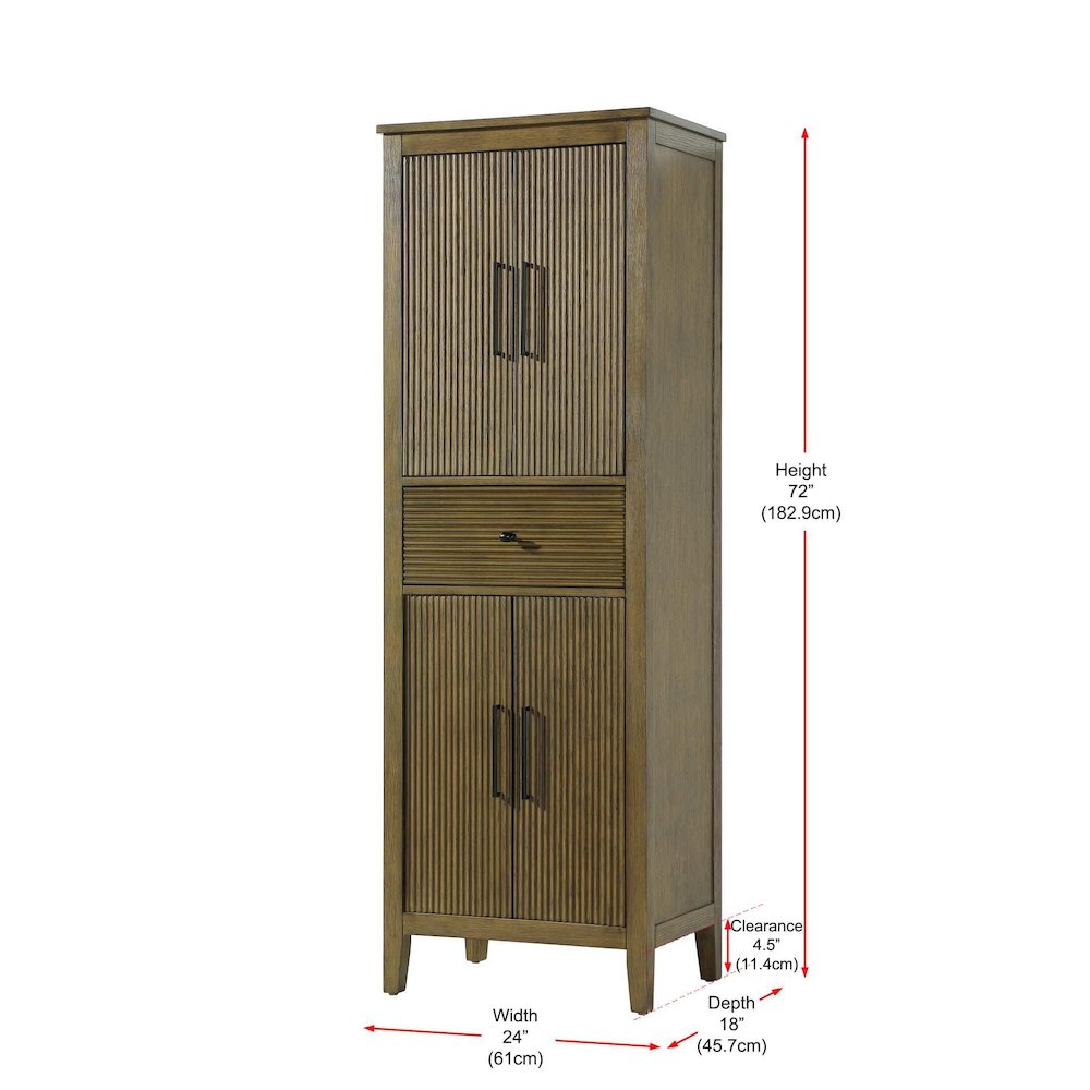 24 Inch Bath Storage Cabinet in Hazel Oak. Picture 8