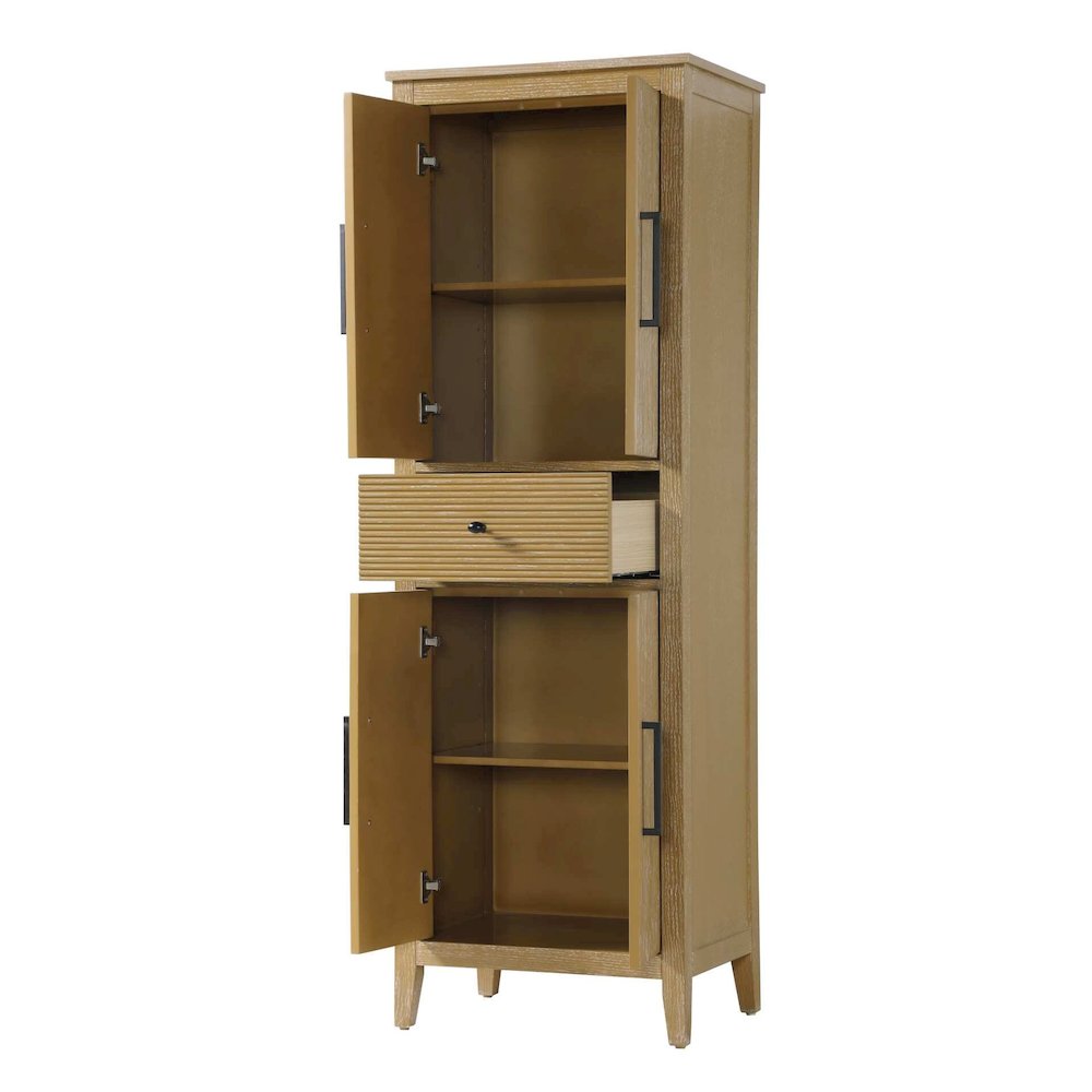 24 Inch Bath Storage Cabinet in Linen Oak. Picture 2