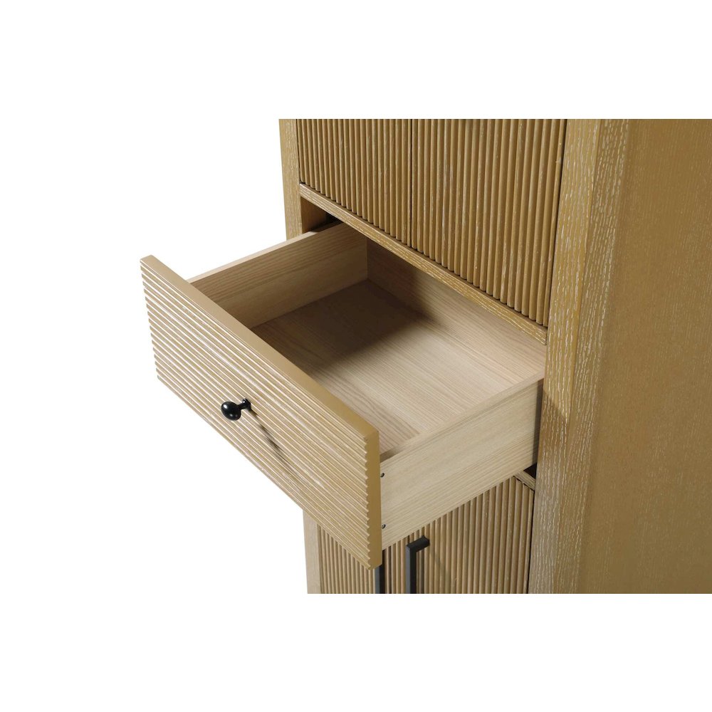 24 Inch Bath Storage Cabinet in Linen Oak. Picture 4