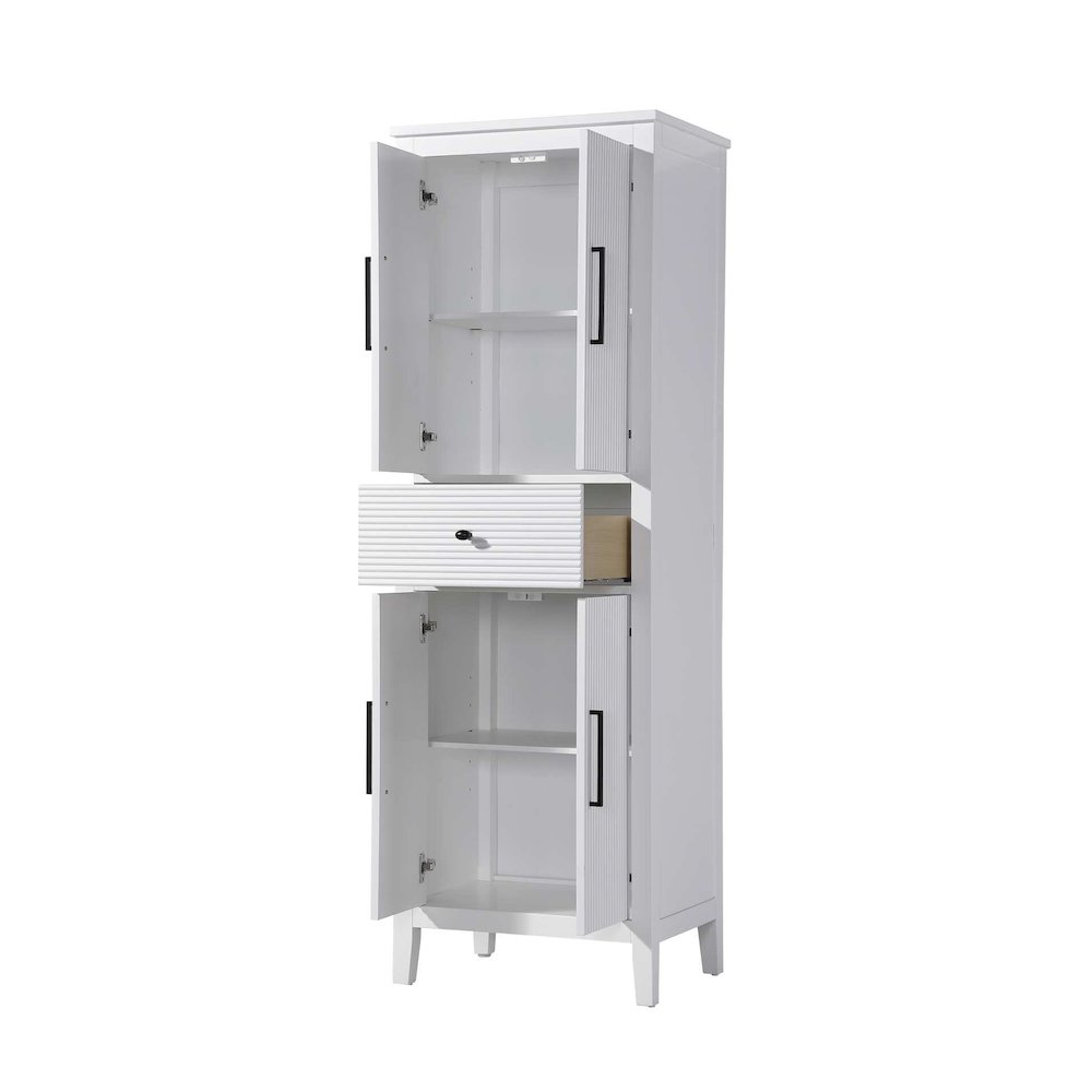 24 Inch Bath Storage Cabinet in White. Picture 2