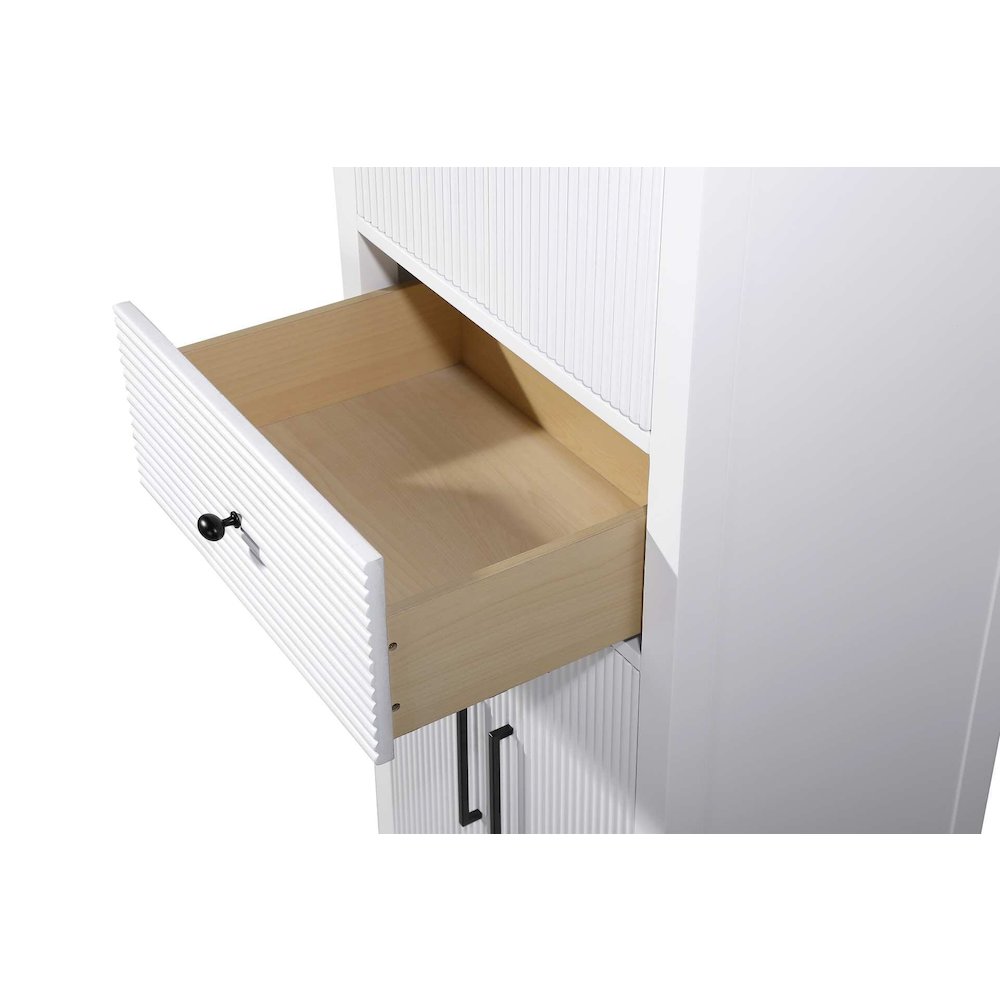 24 Inch Bath Storage Cabinet in White. Picture 4