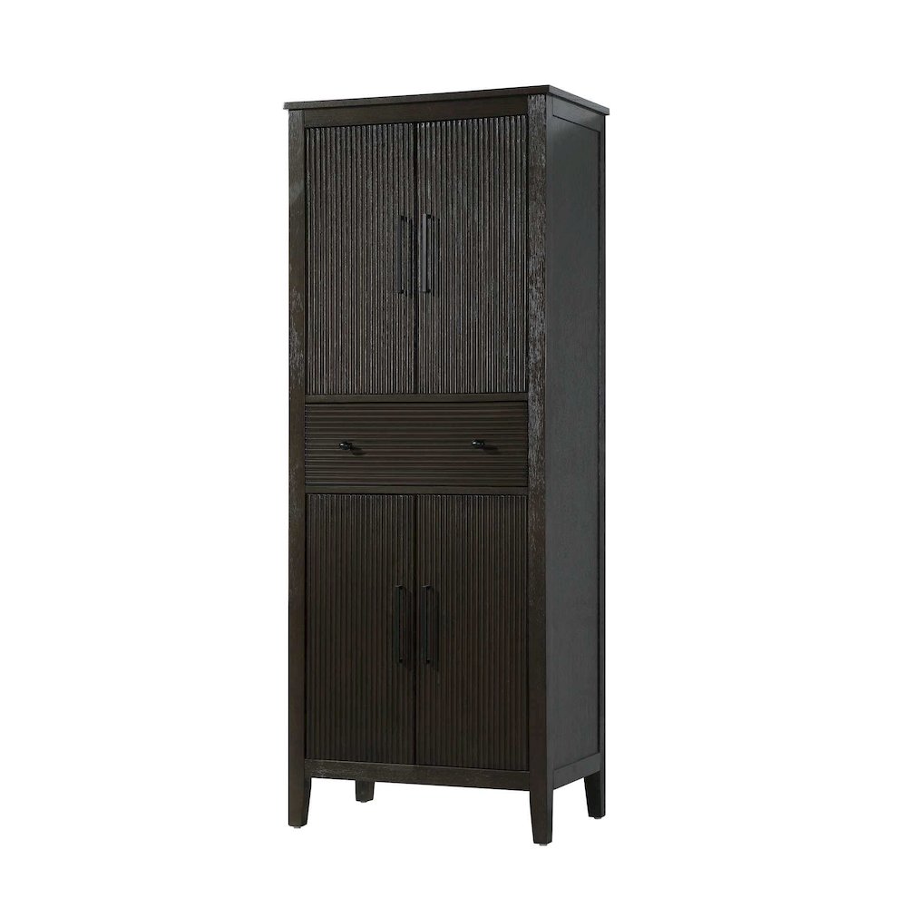 28 Inch Bath Storage Cabinet in Chocolate Oak. Picture 1