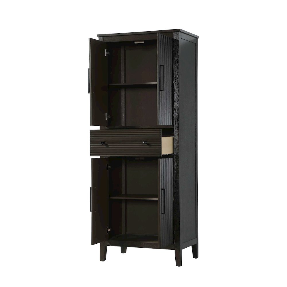 28 Inch Bath Storage Cabinet in Chocolate Oak. Picture 2
