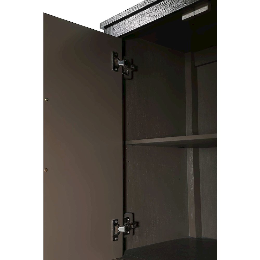 28 Inch Bath Storage Cabinet in Chocolate Oak. Picture 3