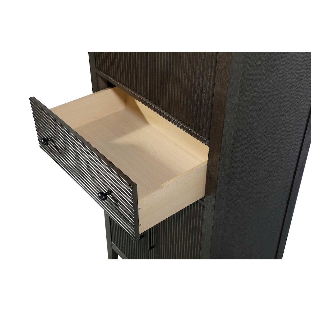 28 Inch Bath Storage Cabinet in Chocolate Oak. Picture 4