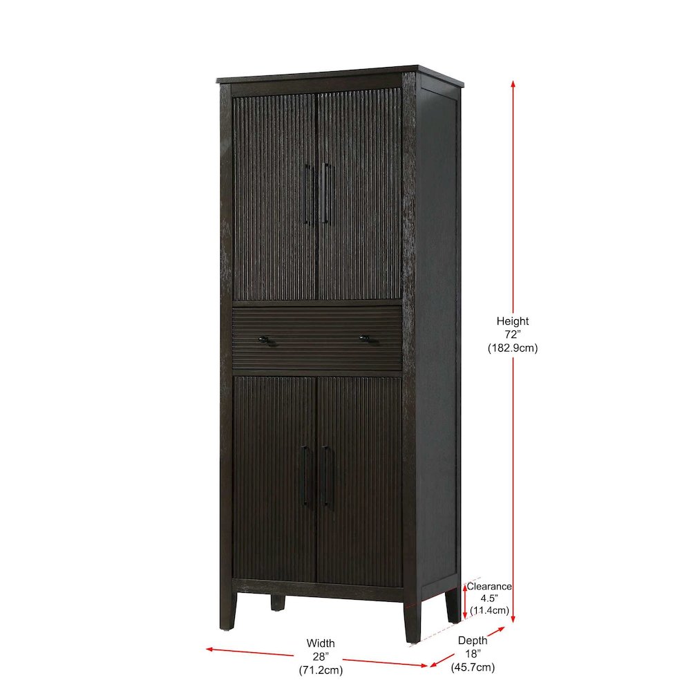 28 Inch Bath Storage Cabinet in Chocolate Oak. Picture 8