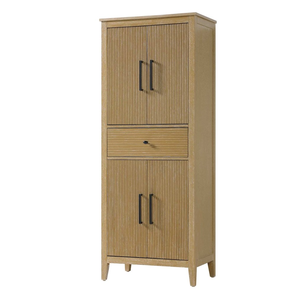 28 Inch Bath Storage Cabinet in Linen Oak. Picture 1