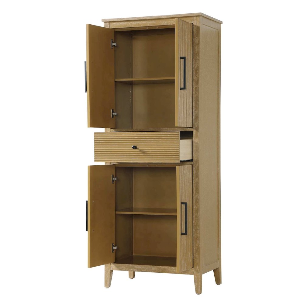 28 Inch Bath Storage Cabinet in Linen Oak. Picture 2