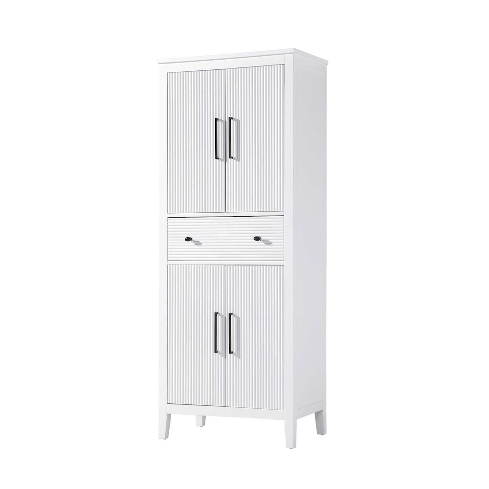 28 Inch Bath Storage Cabinet in White. Picture 1
