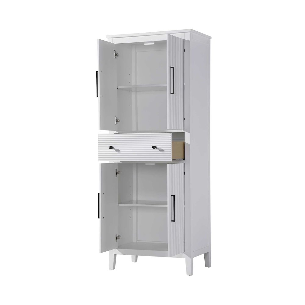 28 Inch Bath Storage Cabinet in White. Picture 2