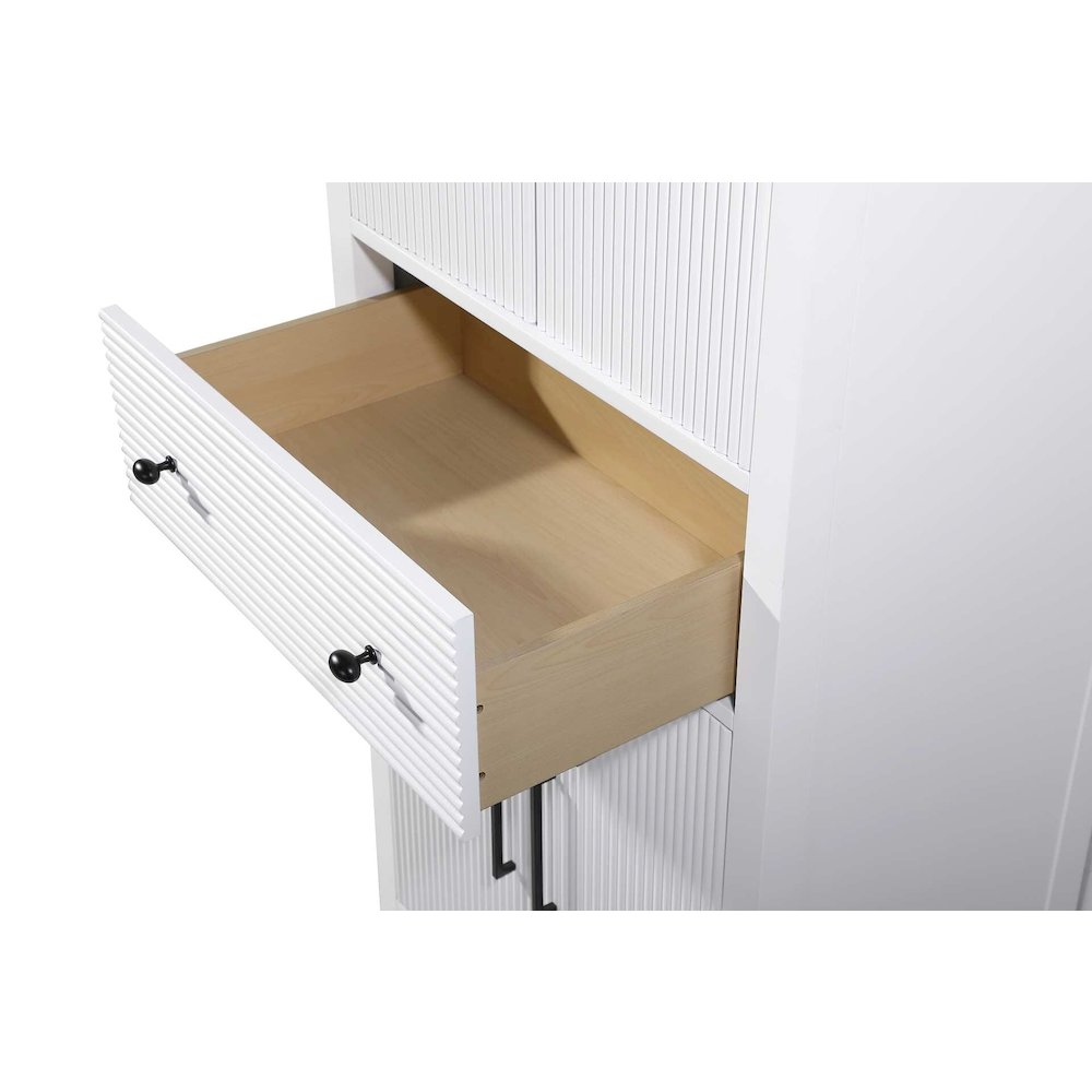 28 Inch Bath Storage Cabinet in White. Picture 4