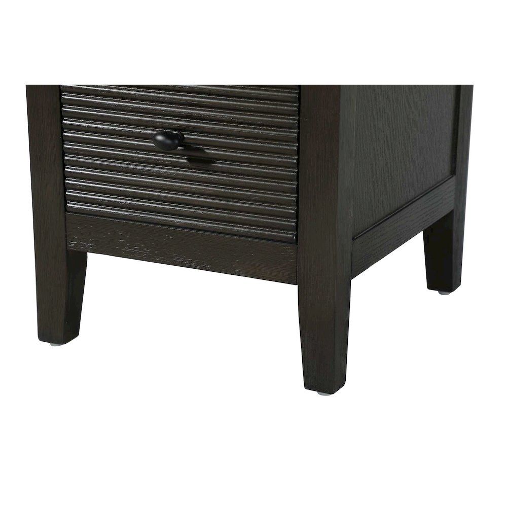 16 Inch Open Shelving Bath Storage Cabinet in Chocolate Oak. Picture 5
