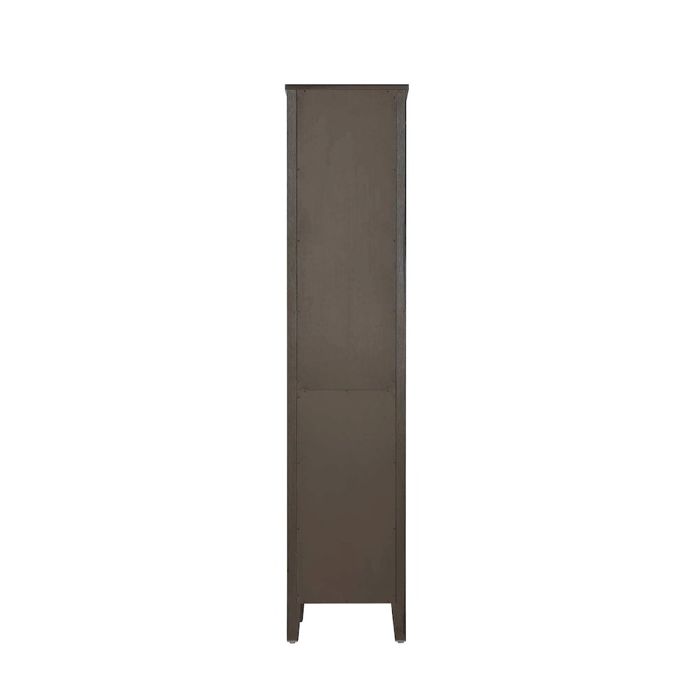 16 Inch Open Shelving Bath Storage Cabinet in Chocolate Oak. Picture 6